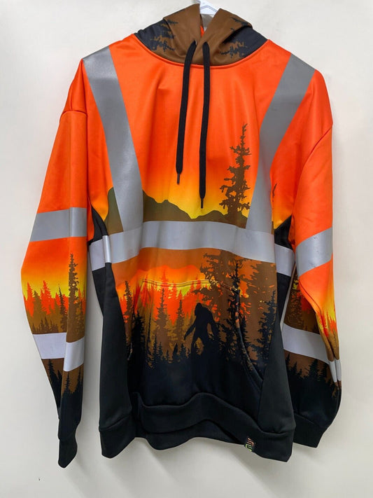 Safety Shirtz Mens L SS360º Wildland Sasquatch Class 3 Type-R Hoodie Orange