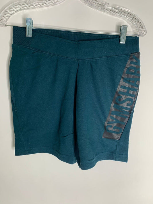 Gymshark Mens S Teal Green Black Bold Shorts Sweat Gym Athletic Fleece