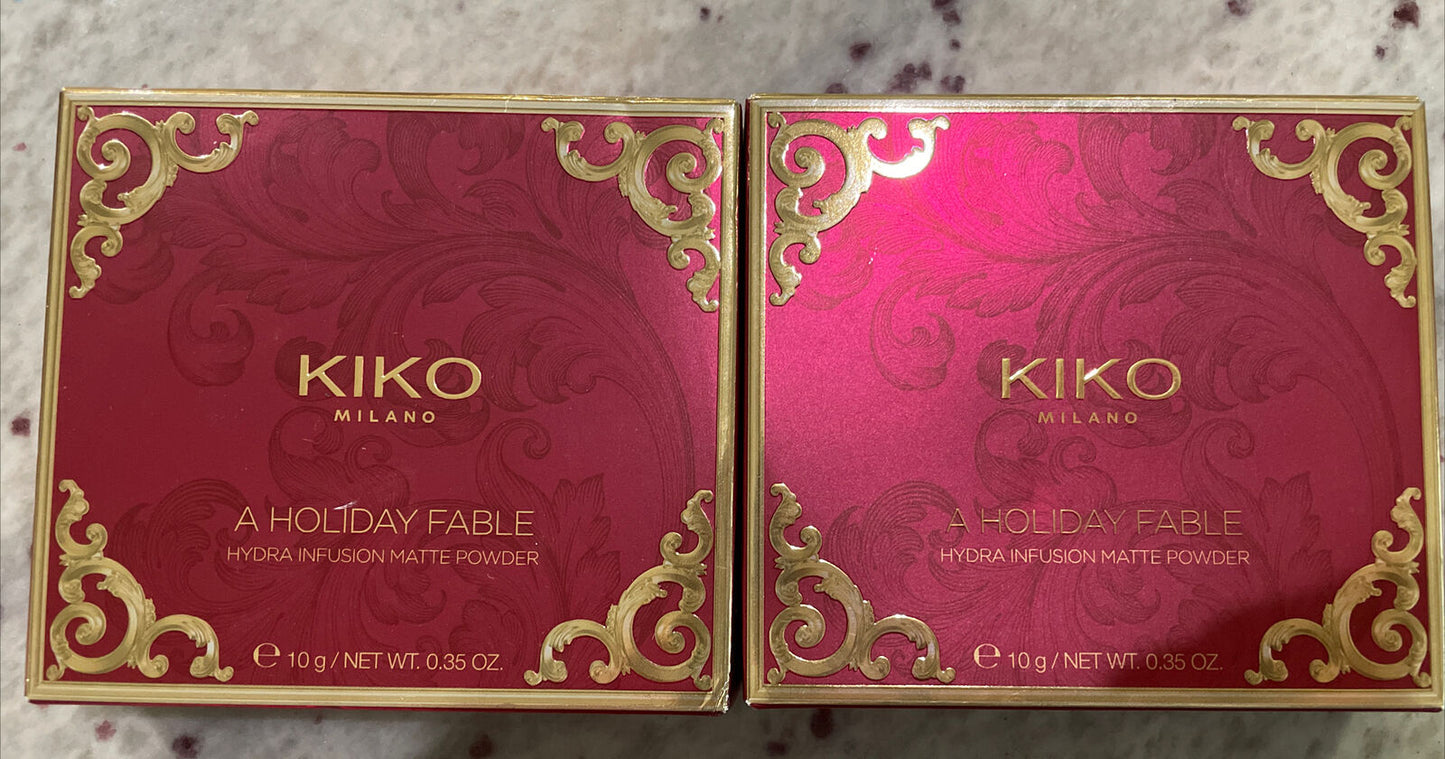 KIKO MILANO Lot Of 2 A Holiday Fable Hydra Infusion Matte Powder 10g Almond 05