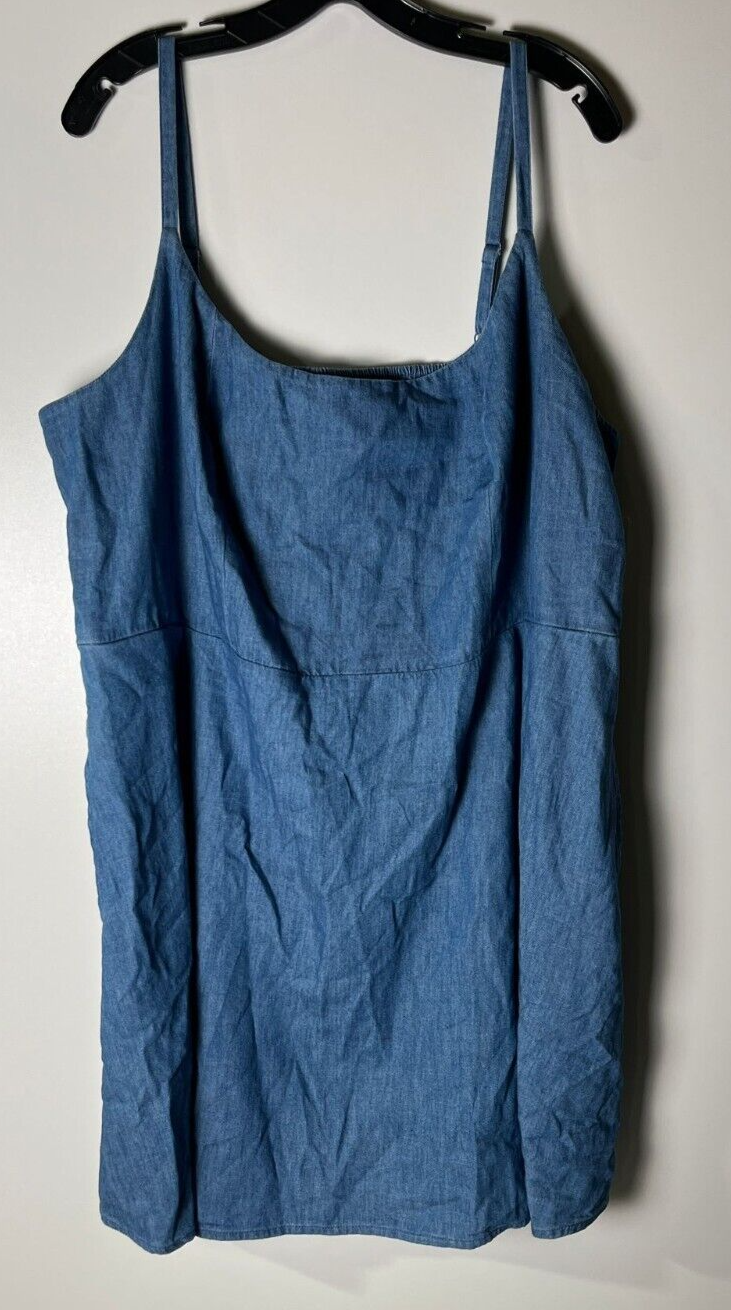 Old Navy Womens 3X Fit & Flare Cami Mini Dress Medium Wash 863605-00-1 Denim