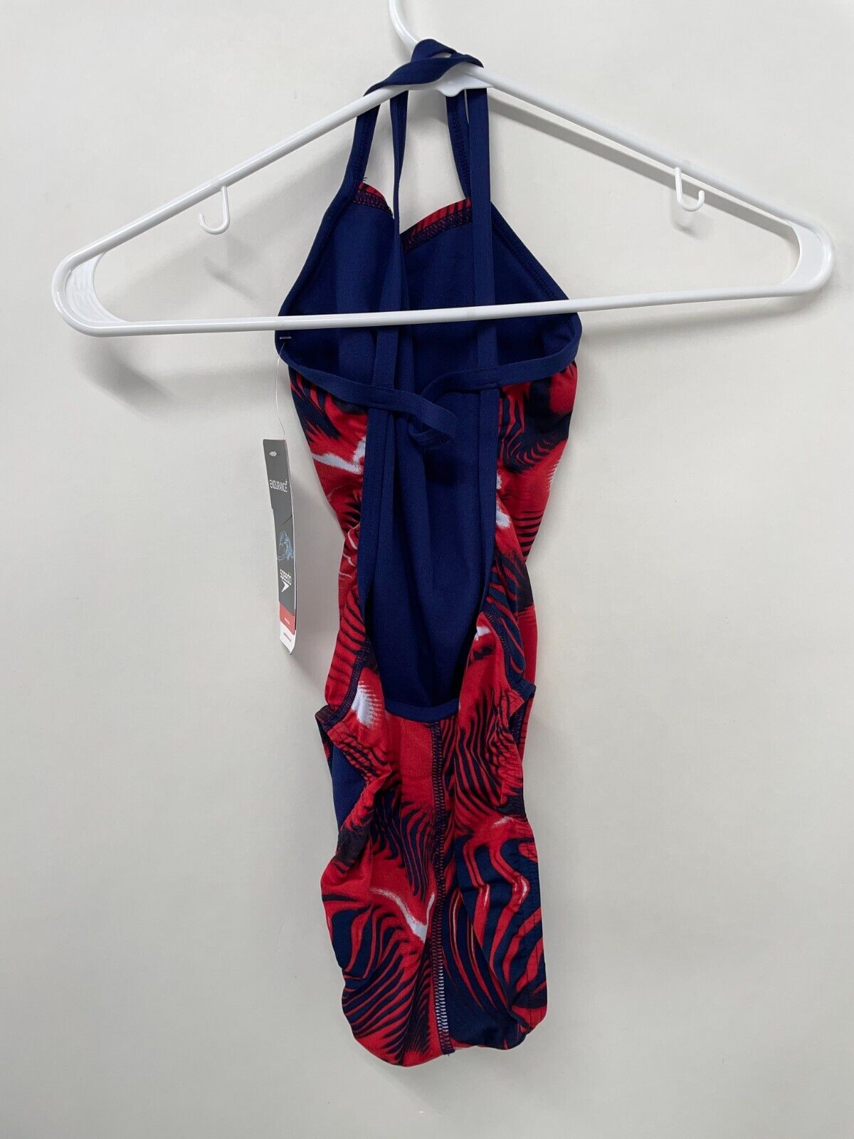 Speedo Womens 22 Pro LT Flyback One Piece Swimsuit Red White and Blue