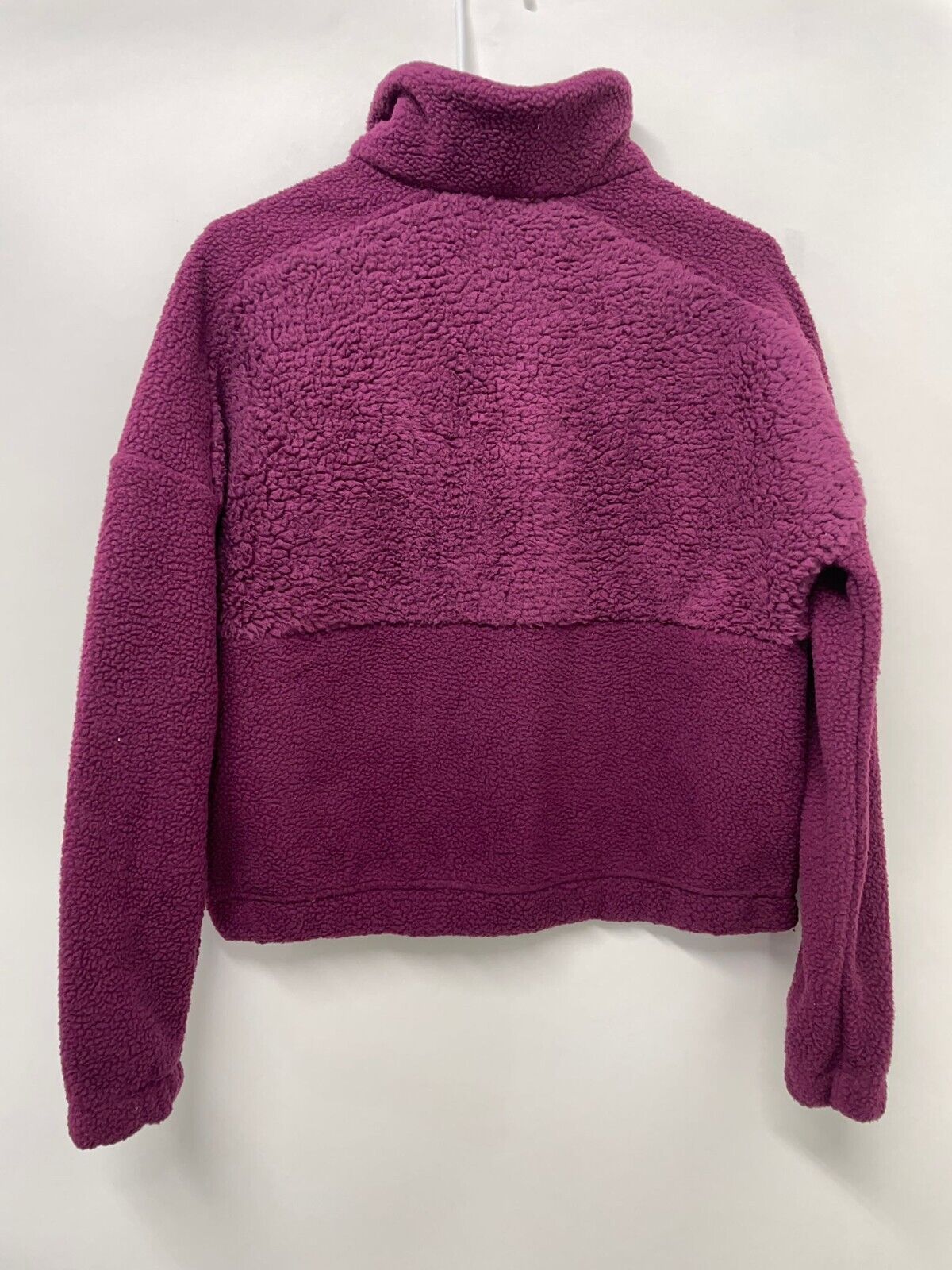 Columbia Womens M Lodge Sherpa Pullover Sweater Fleece Jacket Marionberry