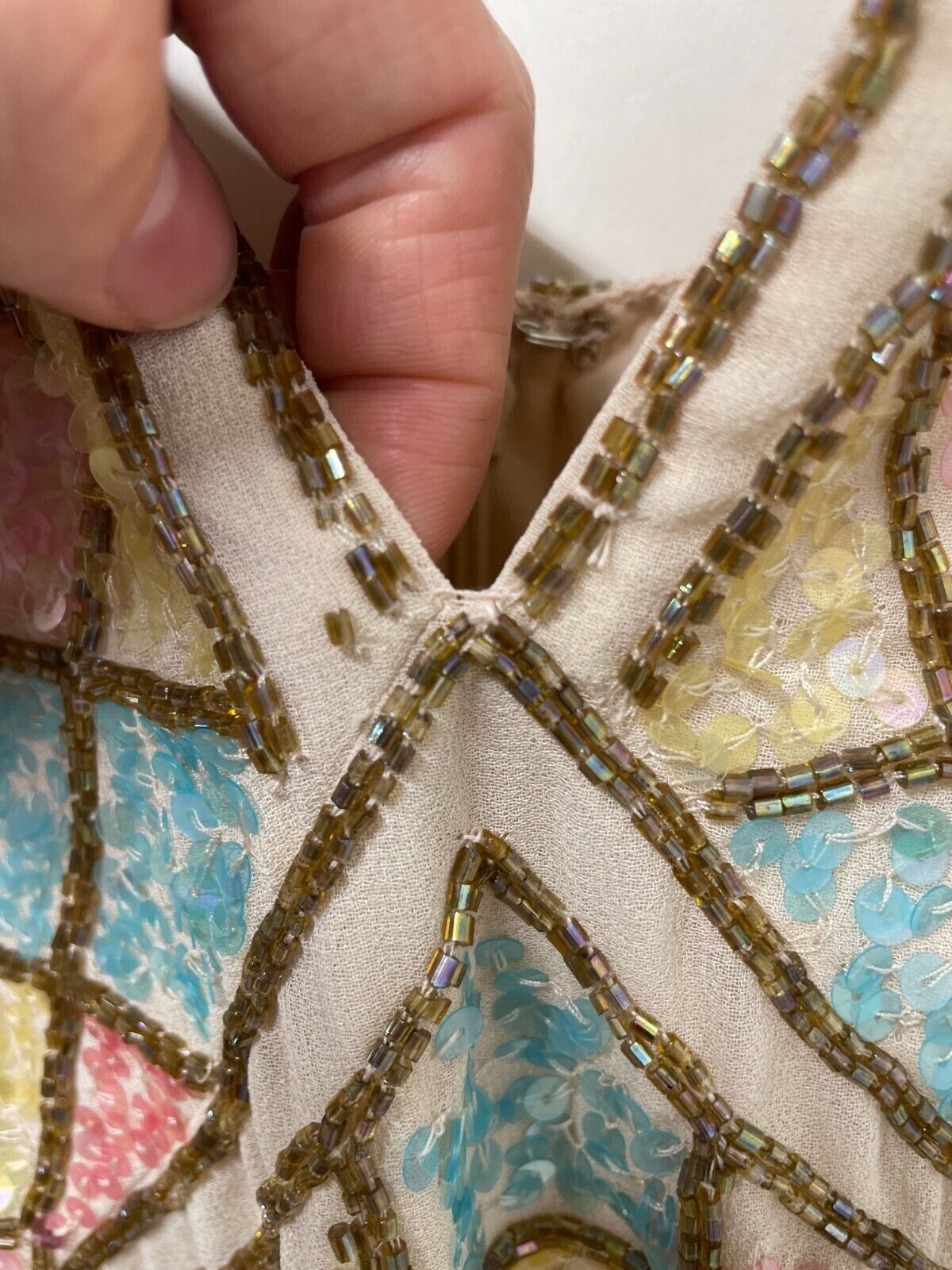 ASOS Design Women's 8 Embellished Mini Dress Pastel Mosaic Sequins Eras Tour NWT