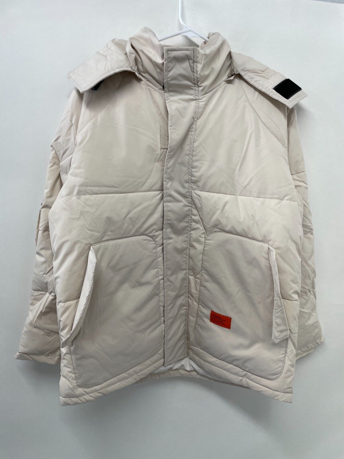 11Bybbs Dark Mens M Techwear Coat Detachable Headcover Winter Jacket Ivory Cyber