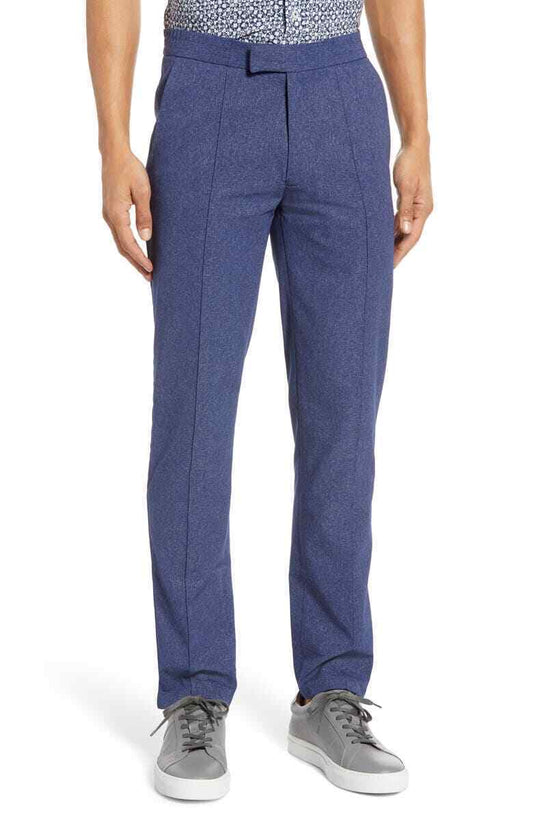 Vince Camuto Mens 36x32 Blue Slim Fit Tech Suit Trousers Dress Pants Denim 35x32