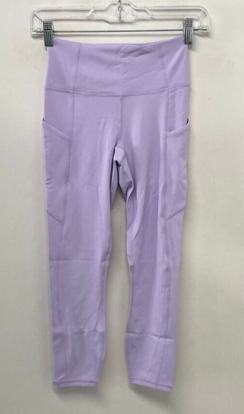 Fabletics Womens XXS The Oasis Capri Legging Yoga Pant Hazy Iris Purple PureLuxe