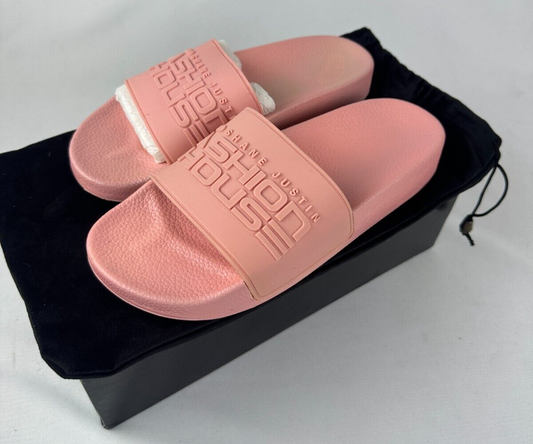 Shane Justin Womens 38EU Fashion House Slides Powder Pink Slip On Lightweight