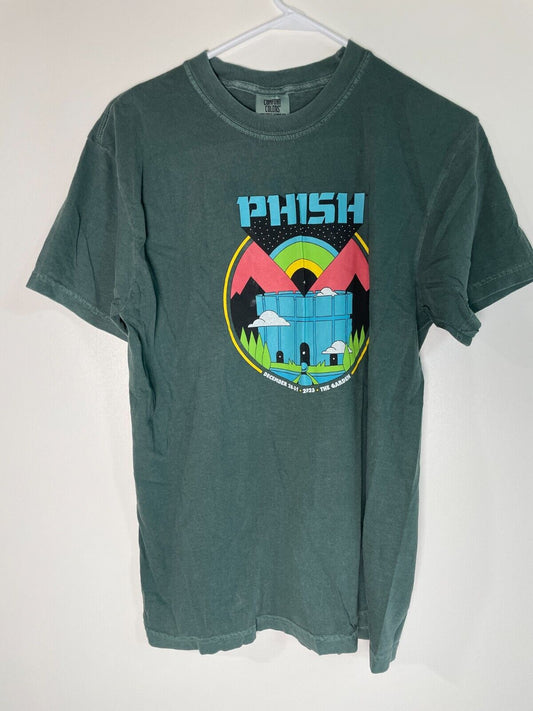 Comfort Colors Men's M Phish 2023 Tour T-Shirt Green Crew Neck Short Sleeve