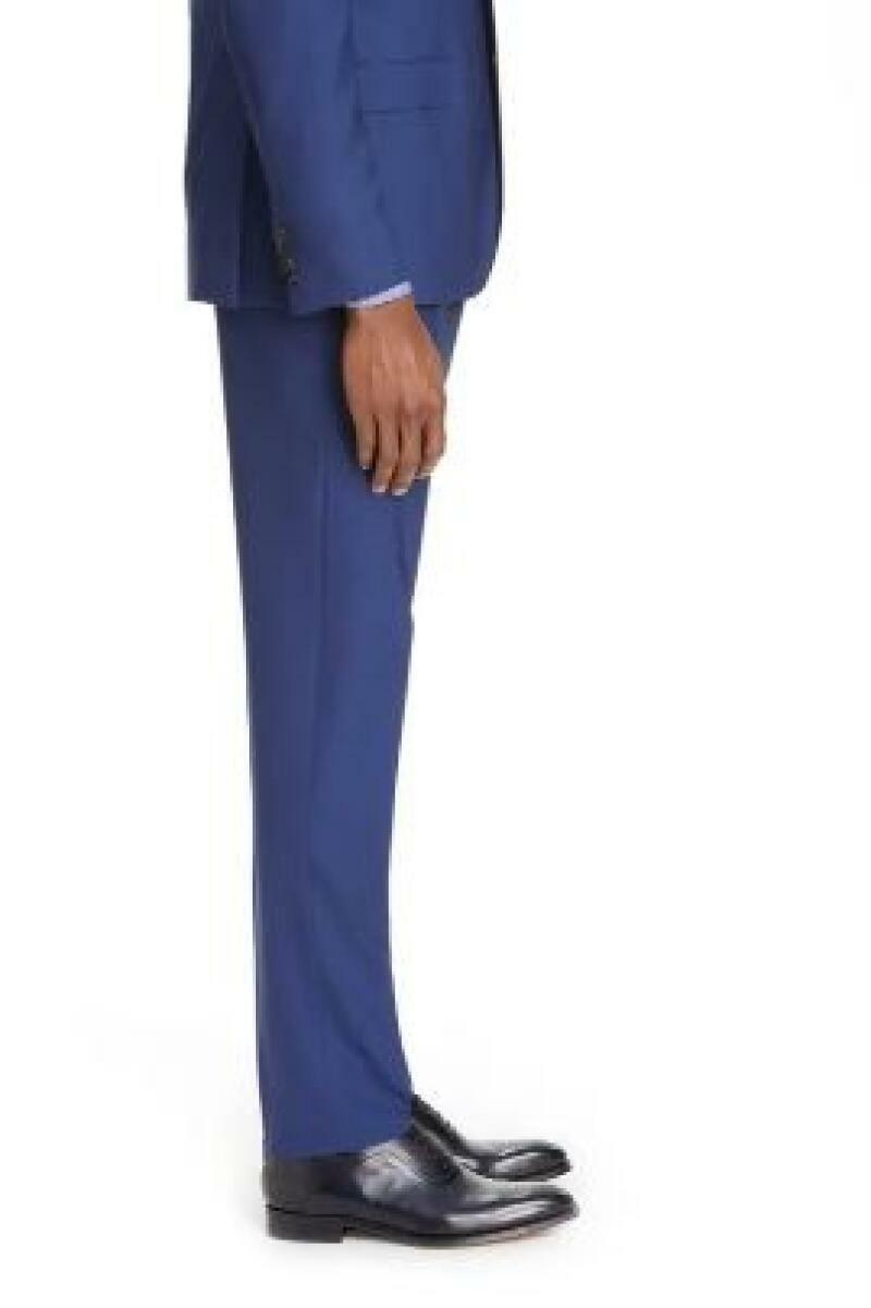 Boglioli Mens 38 Blue Fresco Slim Fit Wool Dress Suit Pants for K Jacket