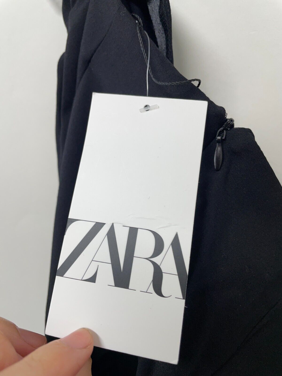 Zara Womens XS Slit Tube Skirt Black High Waisted Midi Length 1618/221/800