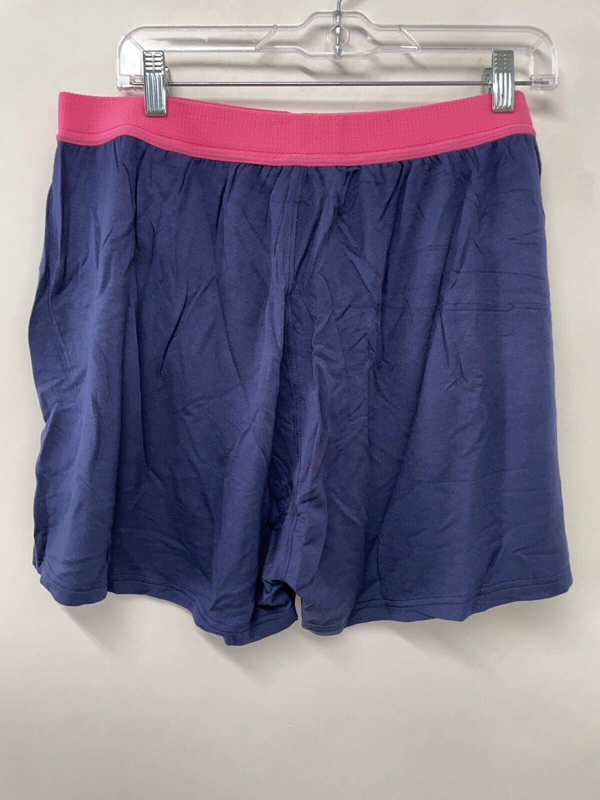 Jambys Mens XL Navy Pink Boxer Shorts with Pockets Lounge Wear Underwear