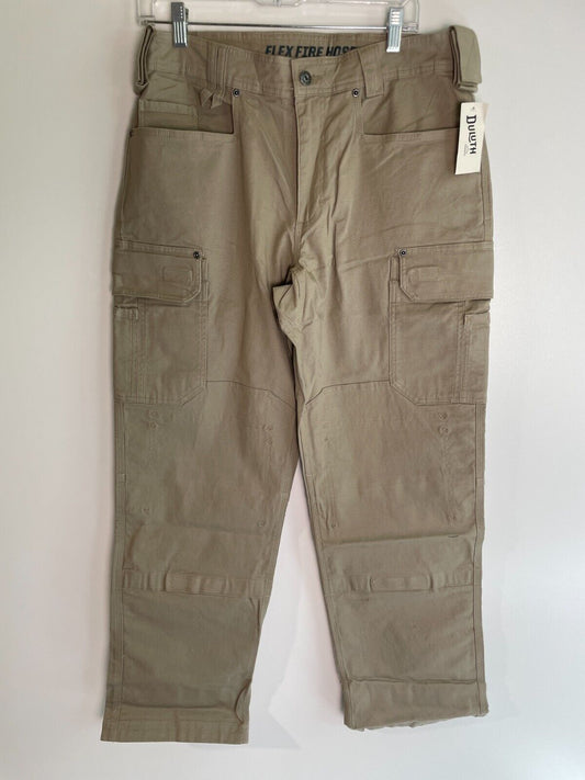 Duluth Men 34/32 DuluthFlex Fire Hose Ultimate Relaxed Fit Cargo Pants Tan 71703