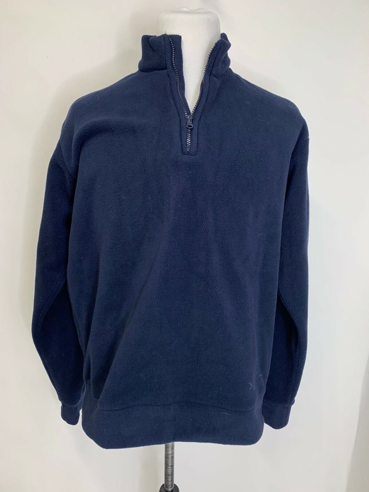 Thomas Dean Mens Brushed Polar Fleece Quarter Zip Pullover Sweater Jacket