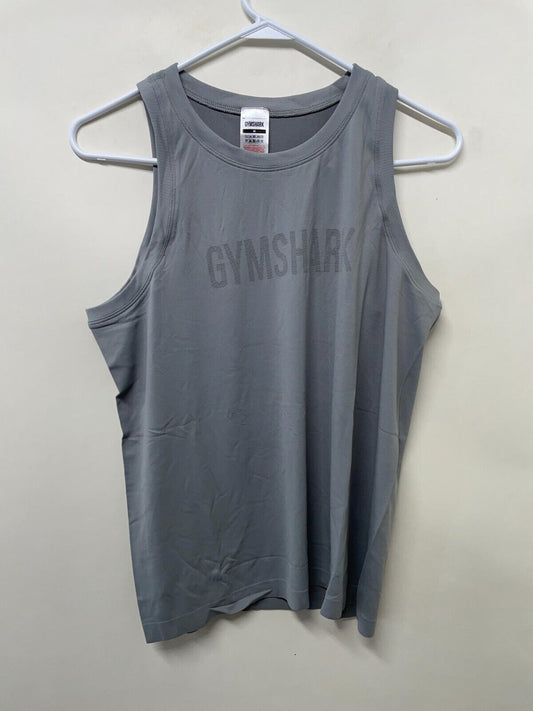 Gymshark Womens M Seamless Vest Tank Top Gray Loose Fit Racerback B1A5K-GBC6