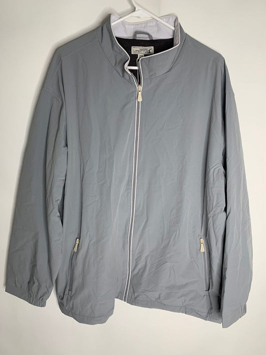 Westport Lifestyle Big & Tall Mens 2XB Grey Full Zip Stretch Lined Jacket 40887