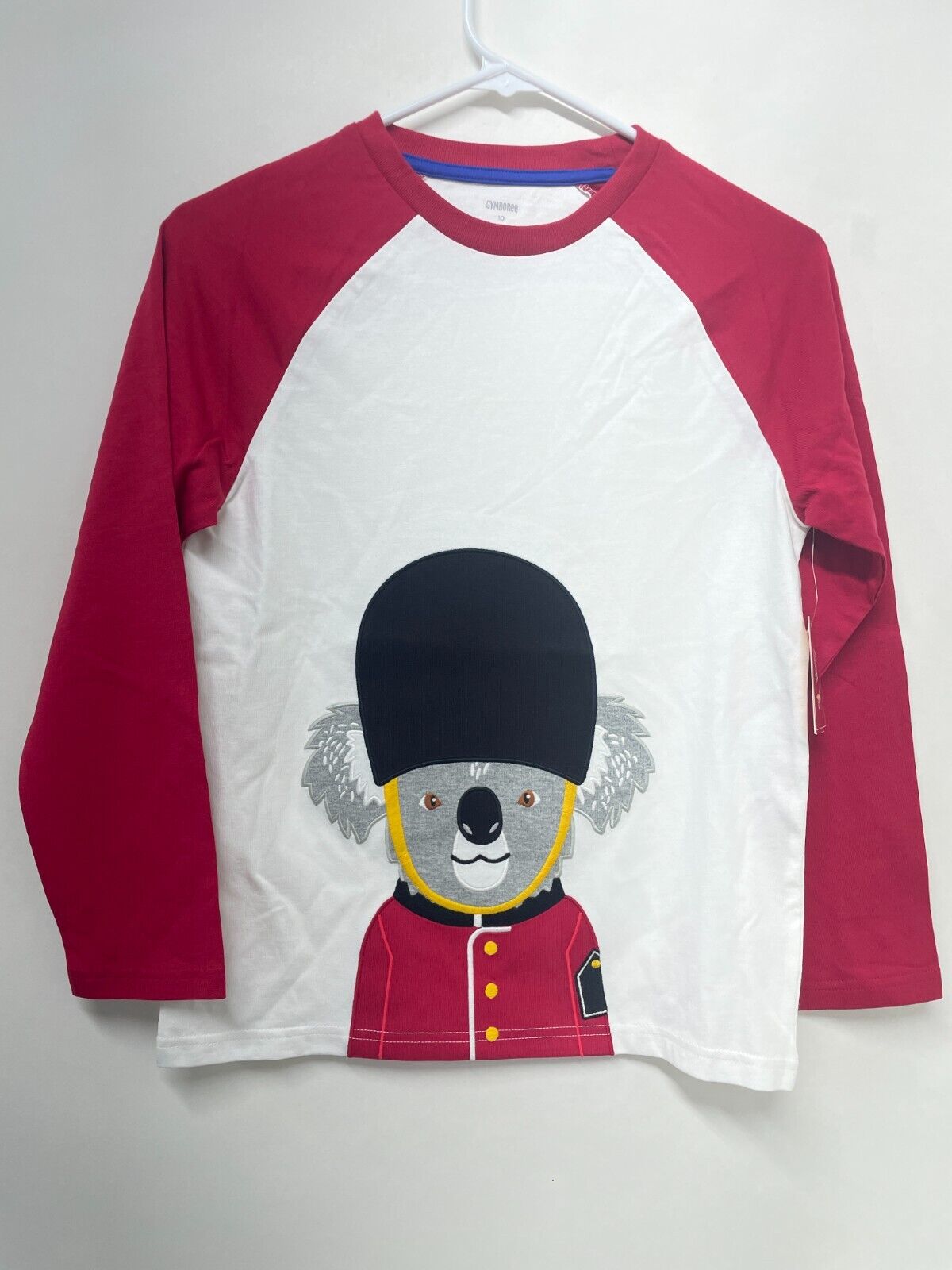 Gymboree Boys 10 Embroidered Koala Raglan Top London Calling Snow White Applique