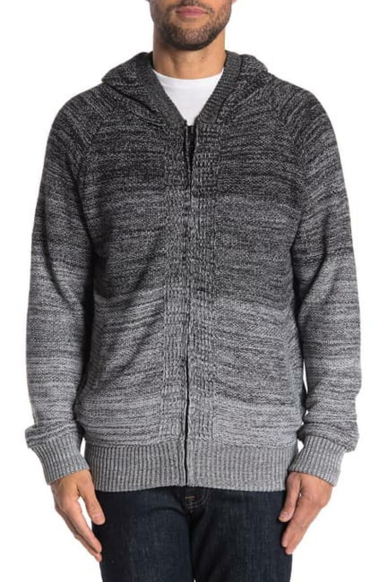 Premium Xpression PX Mens L Grey Bill Zip Up Hombre Hoodie Sweater Knit