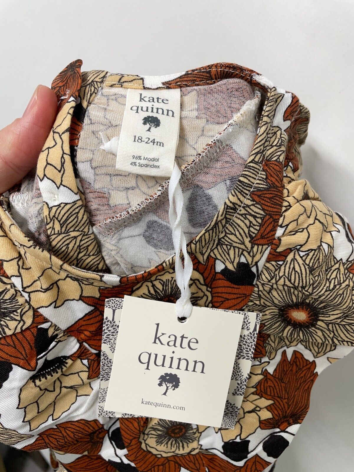 Kate Quinn Toddler 18-24m Sleeveless V-Ruffle Dress Yarrow Vintage Floral NWT