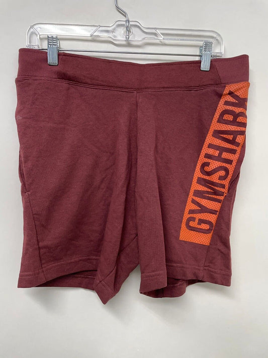 Gymshark Mens M Bold Shorts Sweat French Terry Gym A1A5U-NBCF Cherry Brown