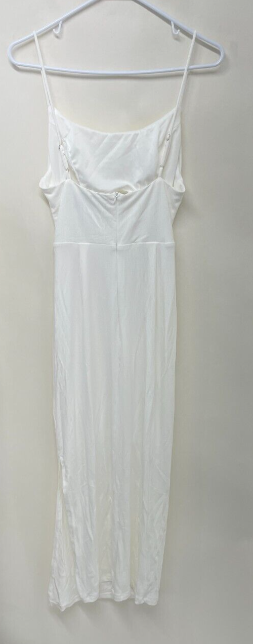 Hello Molly Womens L Livin Bright Strappy Cut Out Maxi Dress White SR0387D