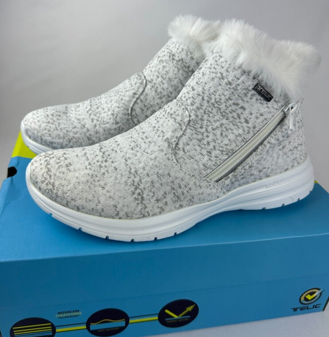 Telic Womens 10 Apres-Ski Snow Drift Comfort Recovery Boot Faux Fur 510-02-W10