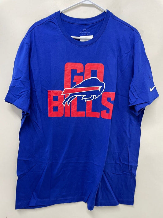Buffalo Bills Mens XXL Nike Tee Go Bills NFL T Shirt Blue Royal Local Essential