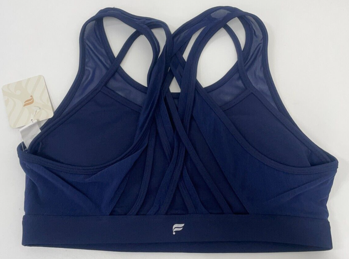 Fabletics Womens L Faye High Impact Crossback Sports Bra Deep Navy BA2045971