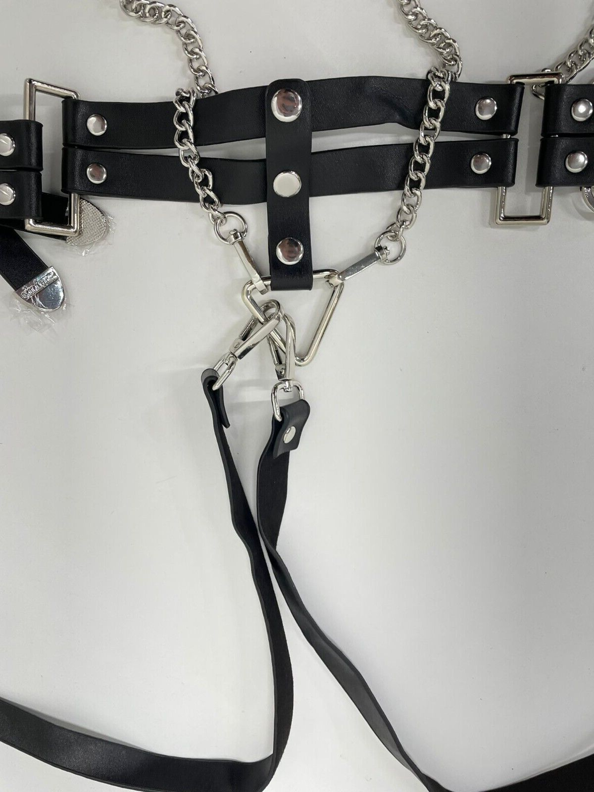 Killstar Womens One Size Black Savina Suspender Belt Chain Goth Harness