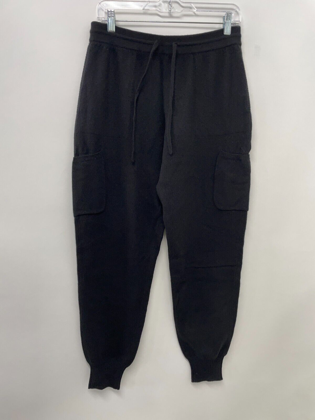 NAADAM Women's M Cashmere Cargo Joggers Black Relaxed Fit Pockets WE02106 NWT