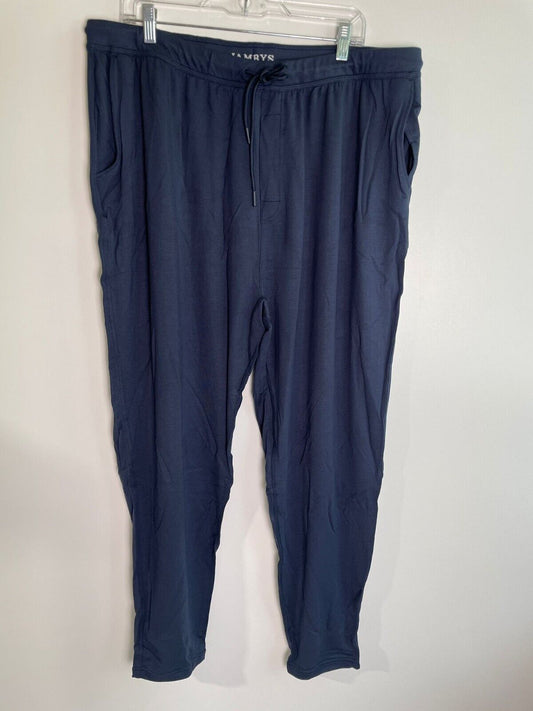 Jambys Adult XXL Long Jambys Pajama Pants Lounge Navy Blue Bottom PJ Mens Womens