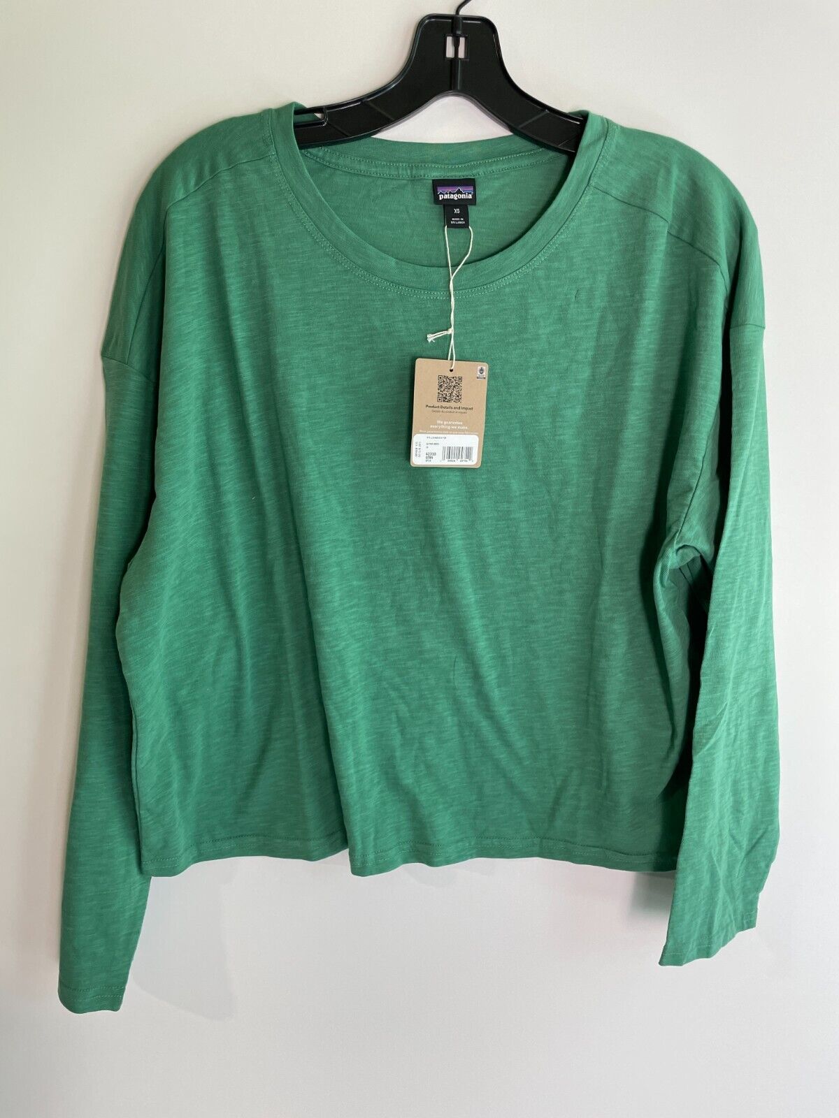 Patagonia Womens XS Oversized Long Sleeve Mainstay Top Shirt Gather Green 42310