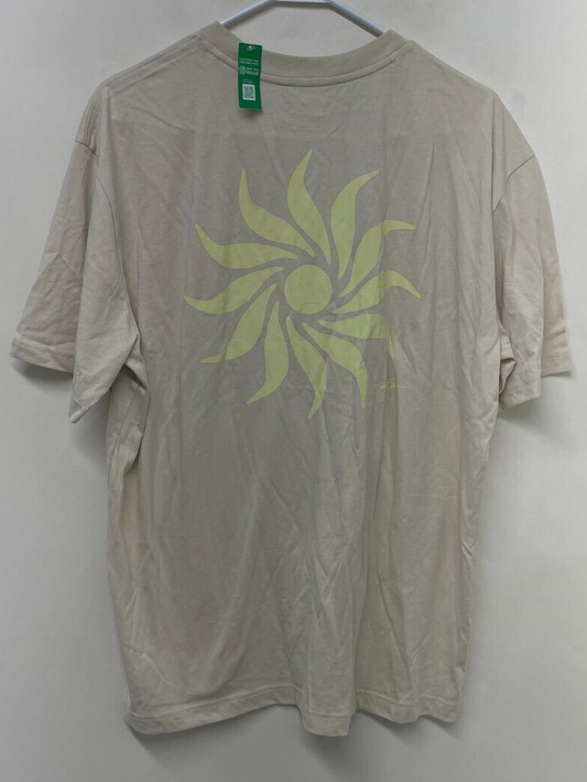 Gap Mens L Bailey Elder Graphic T-Shirt Almond Beige Organic Cotton XVN1004