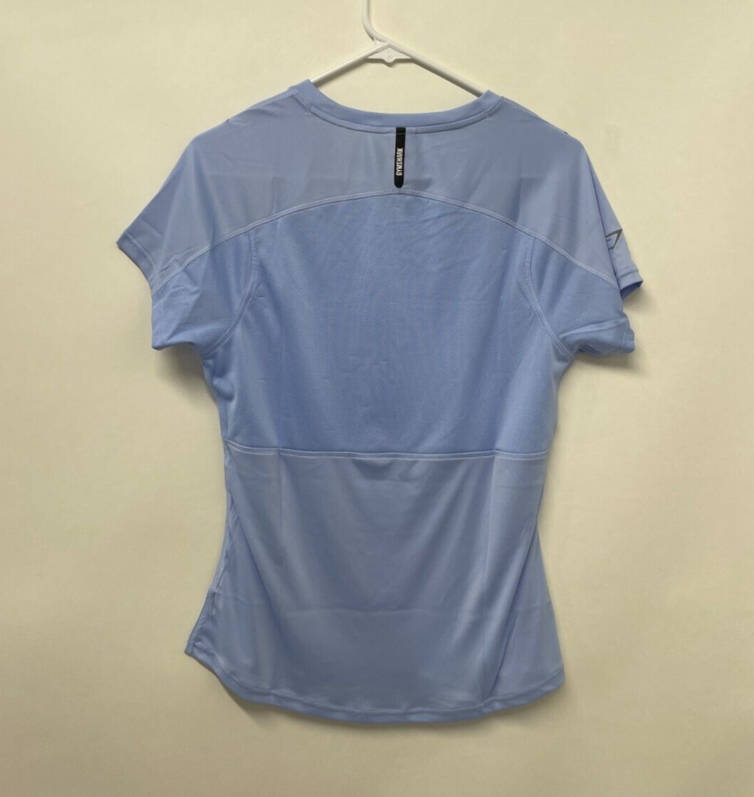 Gymshark Women's M Speed T-Shirt Moonstone Blue Regular Fit Active Gym B3A3F NWT