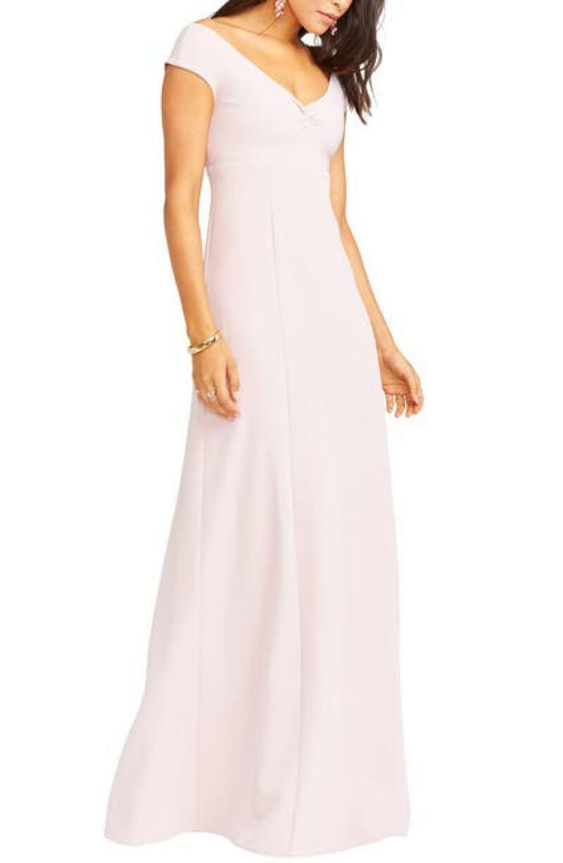 Show Me Your Mumu Womens M Vintage Rose Mauve Zurich Front Knot Gown Dress