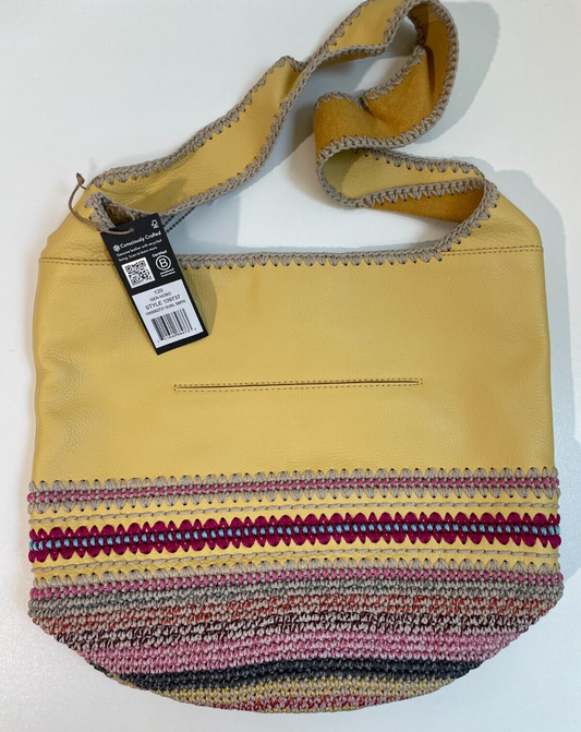 The Sak Womens 120 Hand-Crochet Leather Hobo Bag Sunlight Seminyak 109737