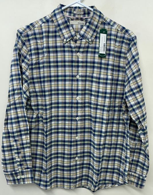 Hawker Rye Mens S Elemental Long Sleeve Oxford Button Up Shirt Plaid Long Sleeve