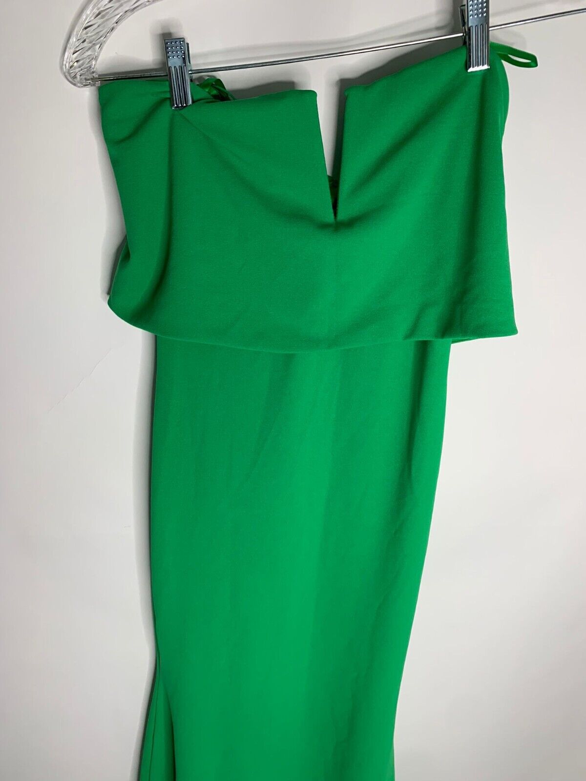 Akira Chicago Black Label Womens S Green Another Day Strapless Maxi Dress Gown