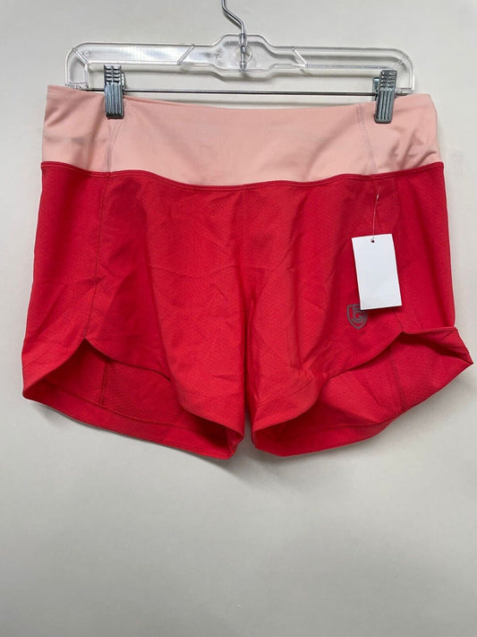Goal Five Womens M Excel Workout Shorts Hot Coral Nectar Mid Rise Pull On Active