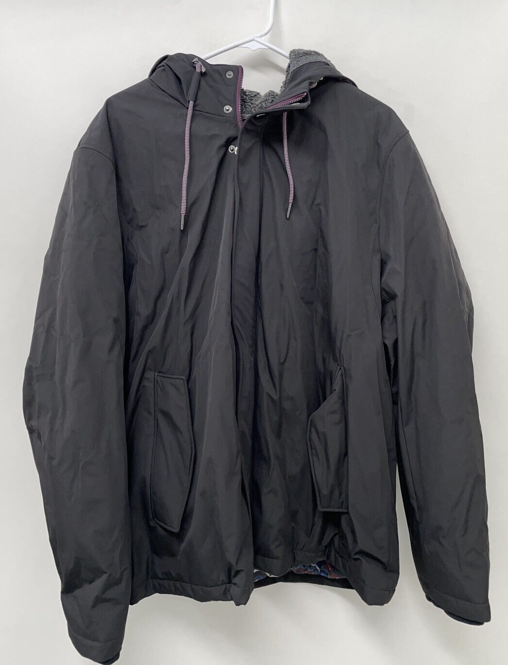Ted Baker London Mens 7 Black Kinvara Slim Fit Hooded Puffer Jacket Coat Zip Up