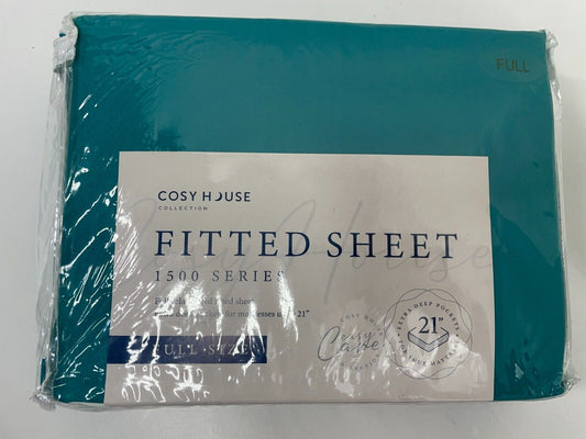 Cosy House Full Size 1500 Series Bed Fitted Sheet Set Turquoise WG1038