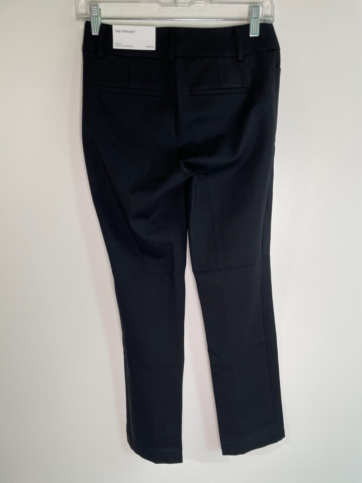 Ann Taylor Womens 00 Petite Mid-Rise The Straight Pants Black 864530 00P