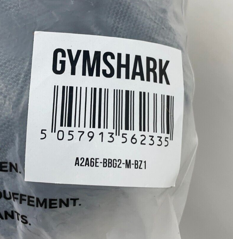 Gymshark Mens M Speed Long Sleeve T-Shirt Black Charcoal Marl A2A6E-BBG2