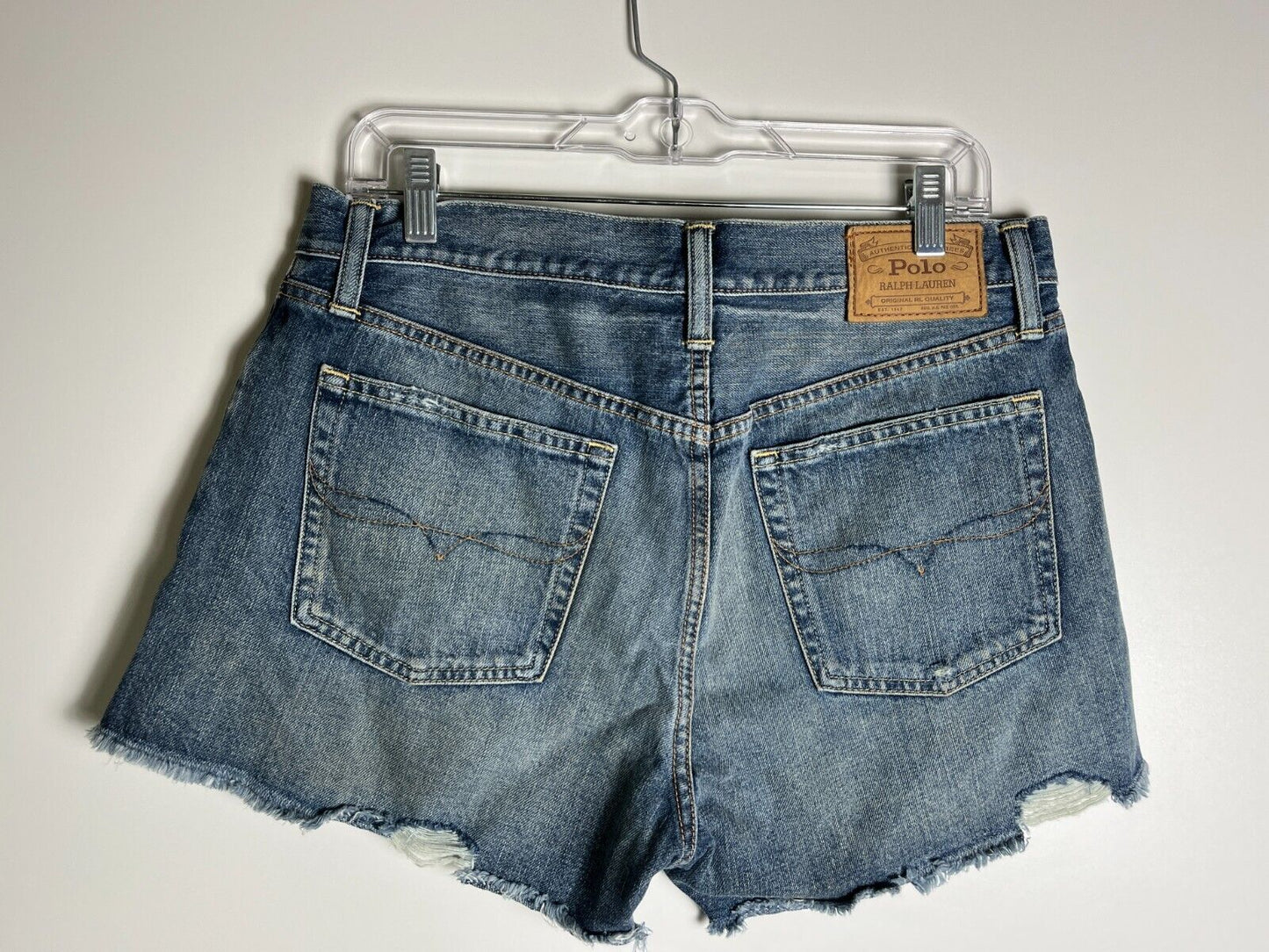 Polo Ralph Lauren Women's 29 Cut Off Denim Jean Shorts Distressed Sofia Crosby