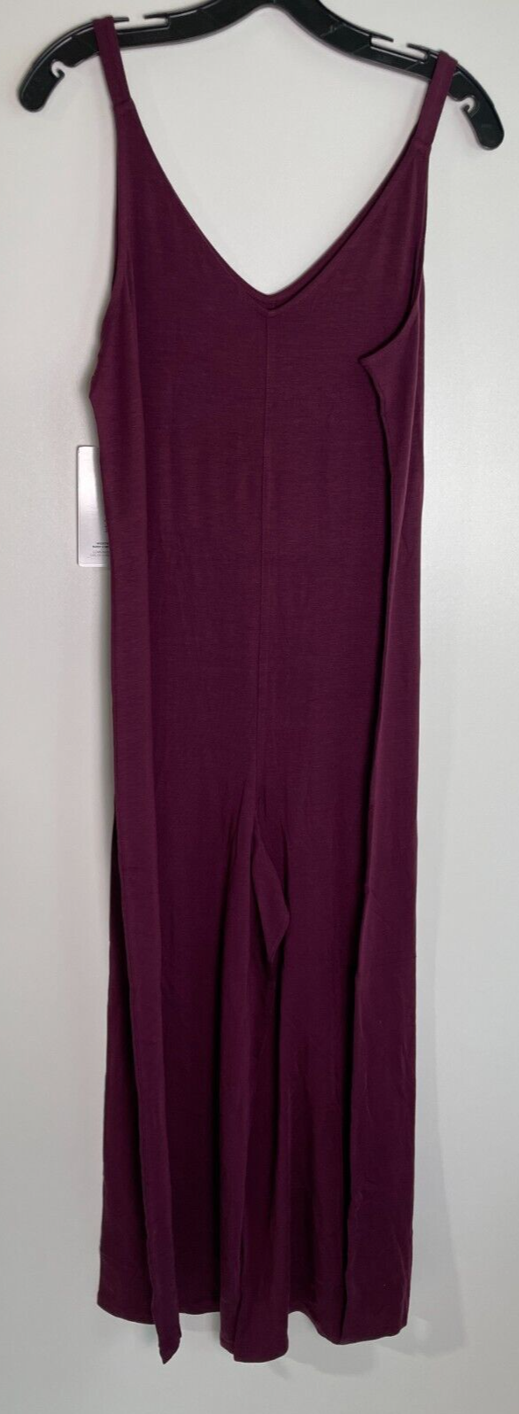 Athleta Womens S Nighttime Bliss Sleep V-Neck Romper Burgundy Wide Leg 981316-03