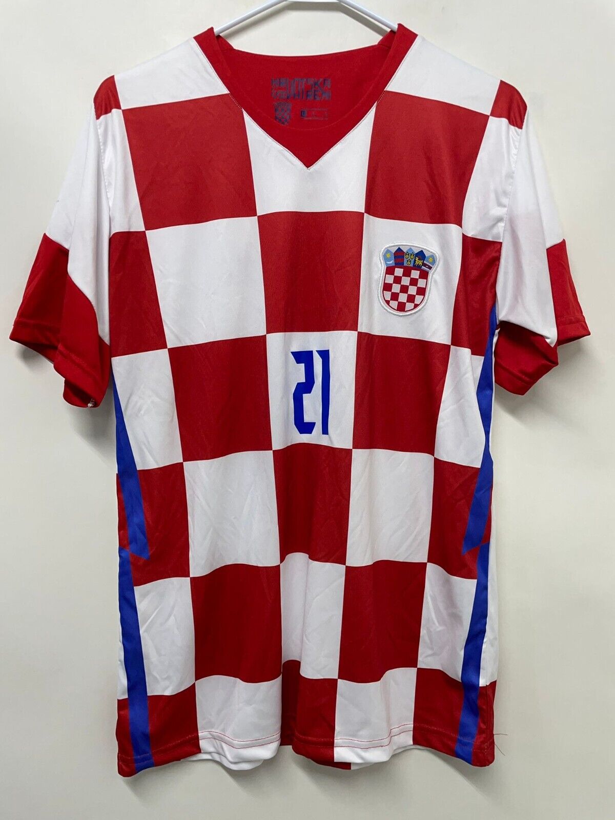 Hrvatska Vatreni Mens L Bruno Petkovic Croatia National Team Soccer Jersey FIFA