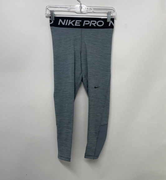 Nike Women's S Pro 365 Mid-Rise Cropped Mesh Panel Leggings Smoke Grey CZ9803