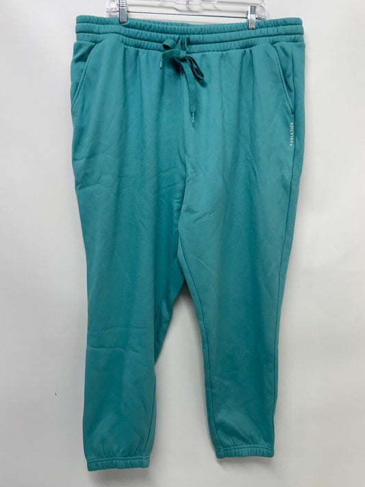 Fabletics Women's Plus 1X Eco Go-To Classic Sweatpant Dark Cyan/Oats Lounge NWT