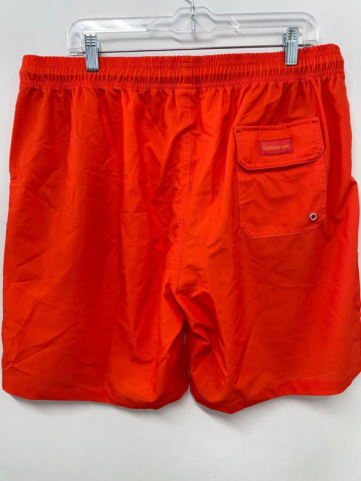 Bamboo Ave Mens XXL 7" Swim Shorts Trunks Swimsuit Unlined Orange Coconut