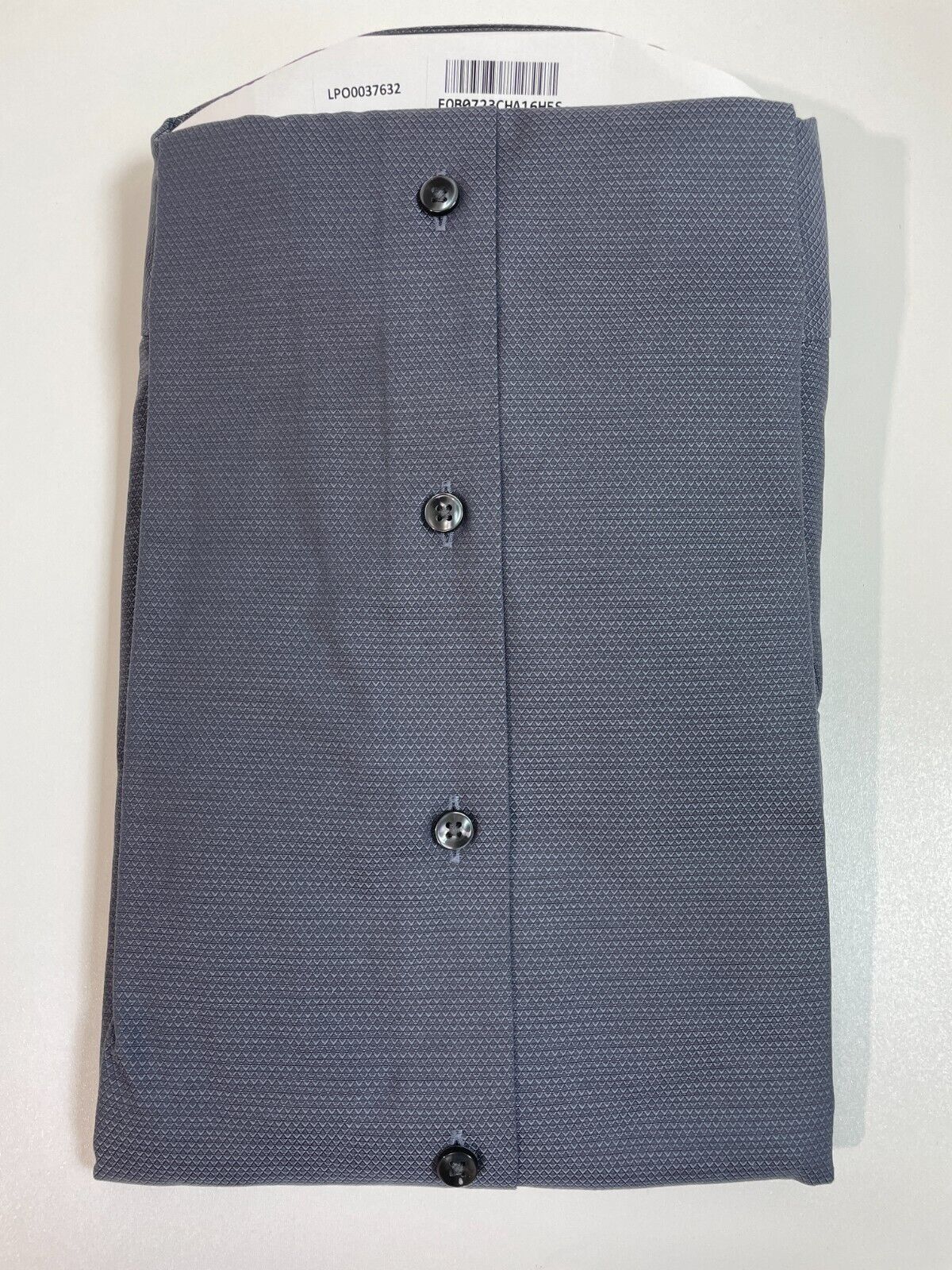 Charles Tyrwhitt Mens 16.5/35 Non-Iron Diamond Stretch Texture Dress Shirt Gray