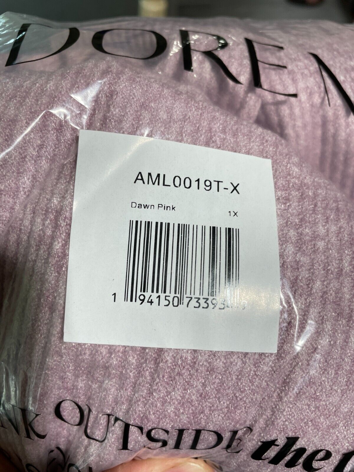 Adore Me Womens 1X Ritza Oversized Waffle Knit Sweater Blush Pink 12101